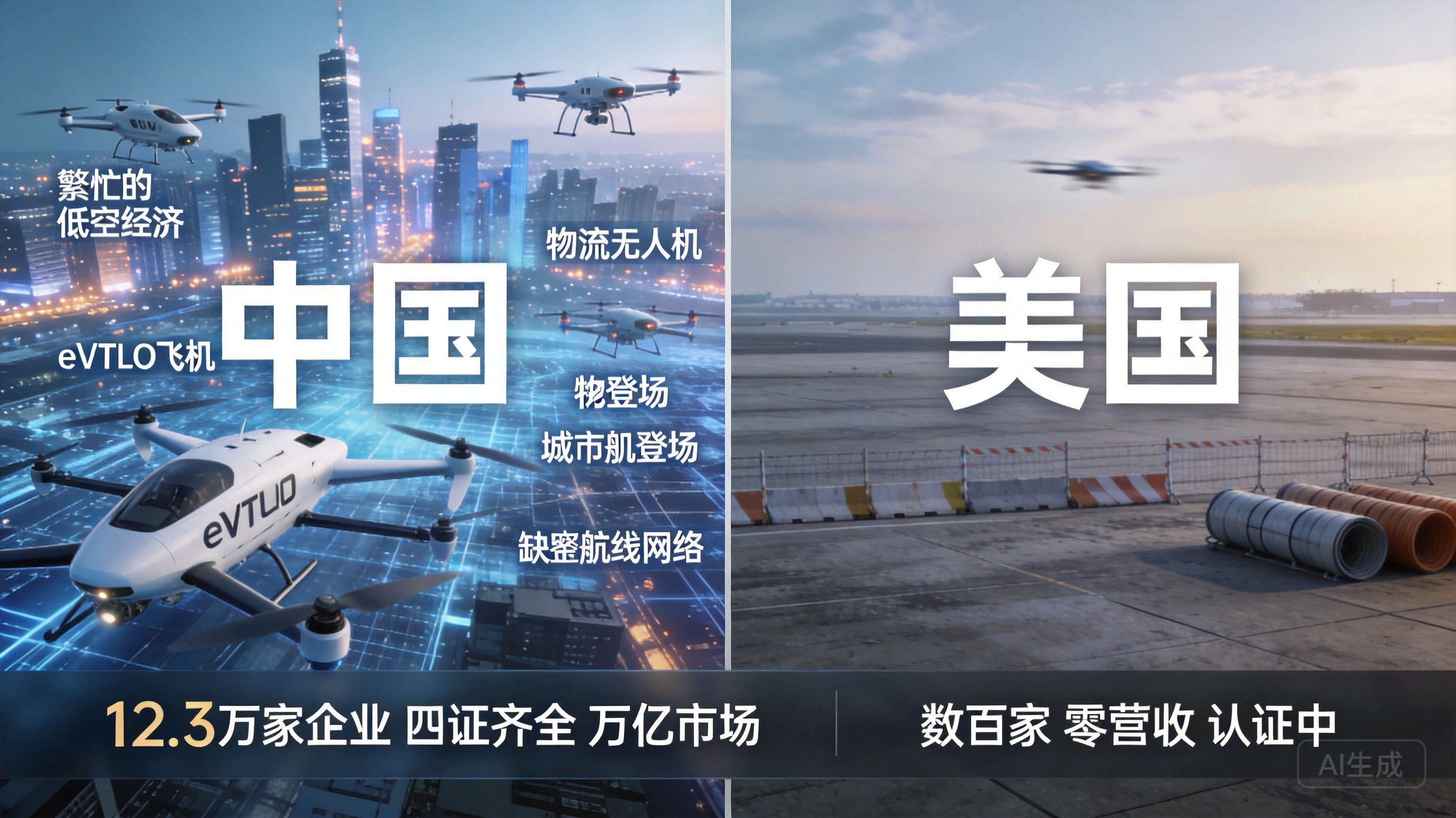 中美低空经济对比